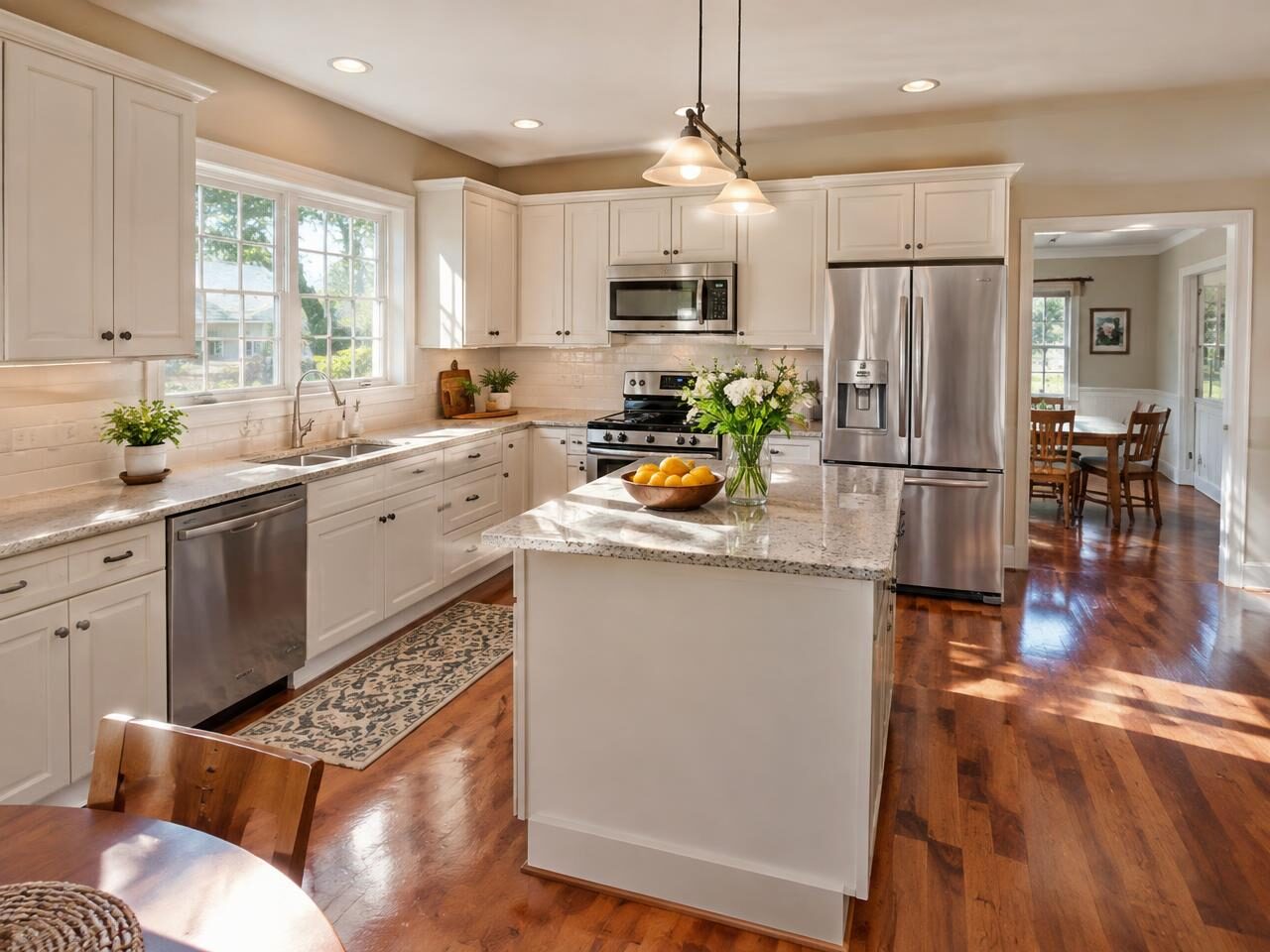 Bright staged-ready kitchen